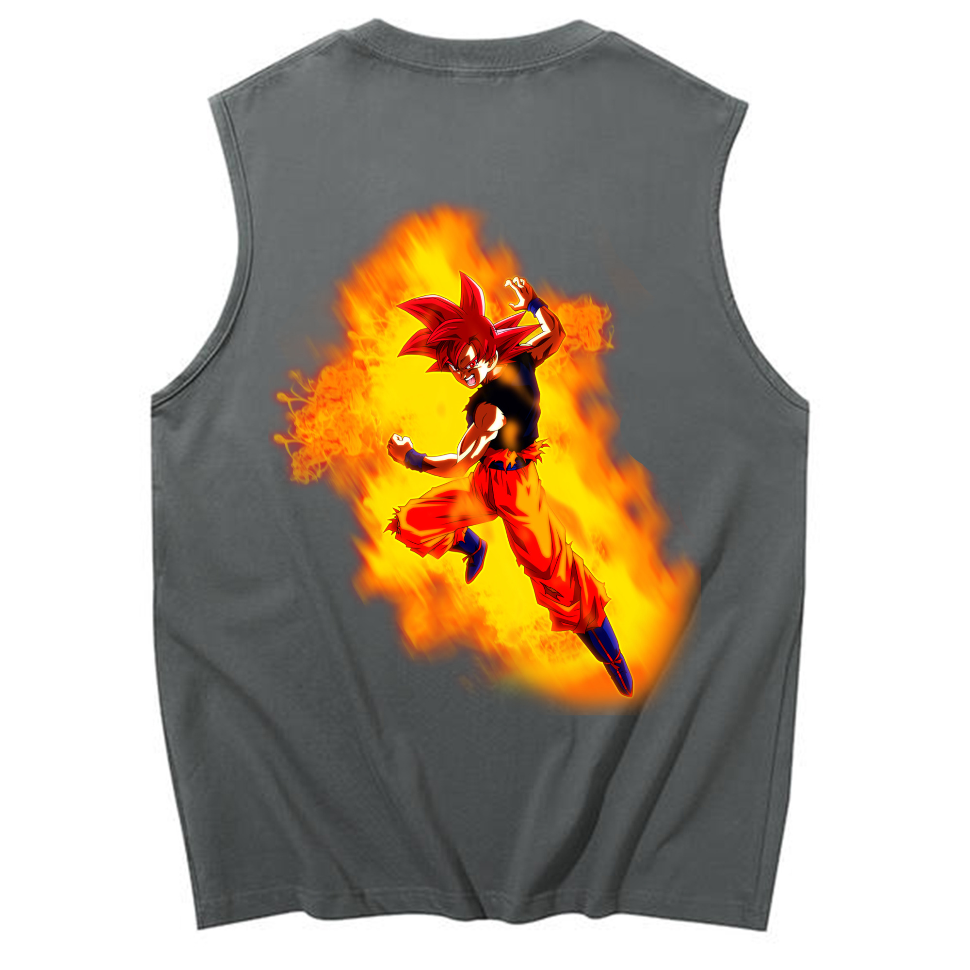 （画像用） ドラゴンボール 孫悟空（そん ごくう）Son Goku カカロット DRAGON BALL Kakarotto コットン100％タンクトップ（背面プリント）
